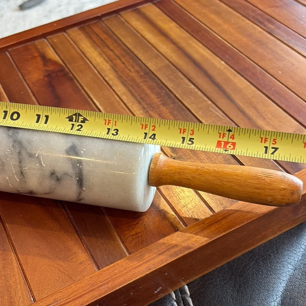 Gray and Brown Marble Rolling Pin for Bakeware